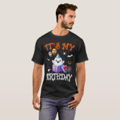 Its My Birthday Ghost Happy Halloween Birthday Par T-shirt (Voorkant volledig)