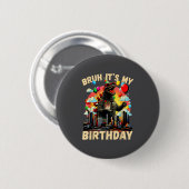 It's My Birthday Kaiju Birthday Party Japan Monste Ronde Button 5,7 Cm (Voorkant /achterkant)
