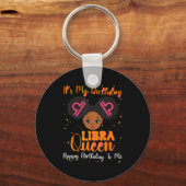 Its My Birthday Libra Queen Happy Birthday To Me A Sleutelhanger (Voorkant)