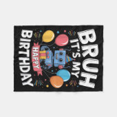 Its My Birthday Party Robot Theme Bday Celebration Fleece Deken (Voorkant (Horizontaal))