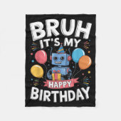 Its My Birthday Party Robot Theme Bday Celebration Fleece Deken (Voorkant)