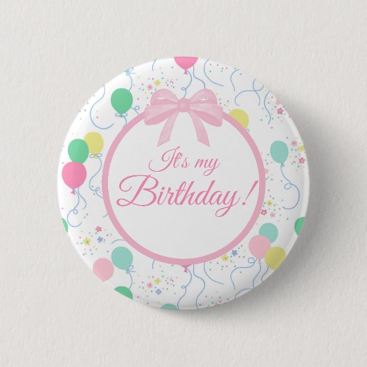 It's My Birthday Pin | Birthday Party Wearable Pin Ronde Button 5,7 Cm (Voorkant)