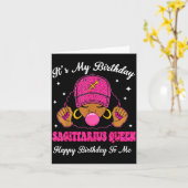 It's My Birthday Sagittarius Queen Happy Birthday Kaart (Gele Bloem)
