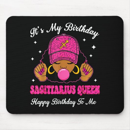It's My Birthday Sagittarius Queen Happy Birthday  Muismat (Voorkant)