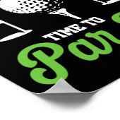 It's My Birthday Time To Par Tee Golfer Golf Party Poster (Hoek)