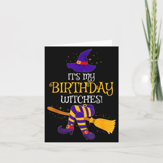 It's My Birthday Witches! Family Matching Costume  Kaart (Voorkant)