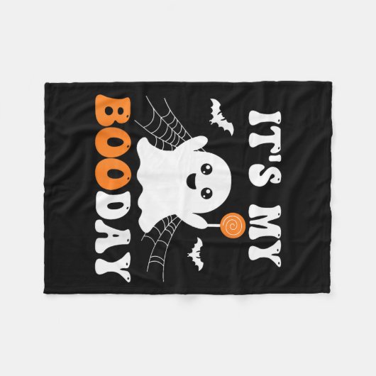 It's My Booday Ghost Birthday  Fleece Deken (Voorkant (Horizontaal))