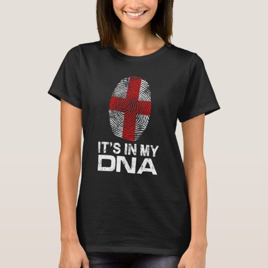 IT'S MY DNA IN flag national pride fingerprint Eng T-shirt (Voorkant)