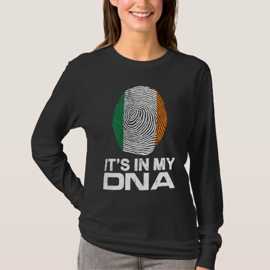 IT'S MY DNA IN Flag National Pride Fingerprint Ire T-shirt (Voorkant)