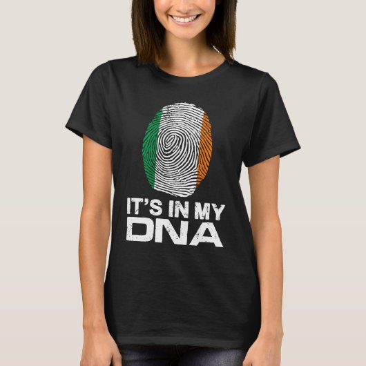IT'S MY DNA IN Flag National Pride Fingerprint Ire T-shirt (Voorkant)