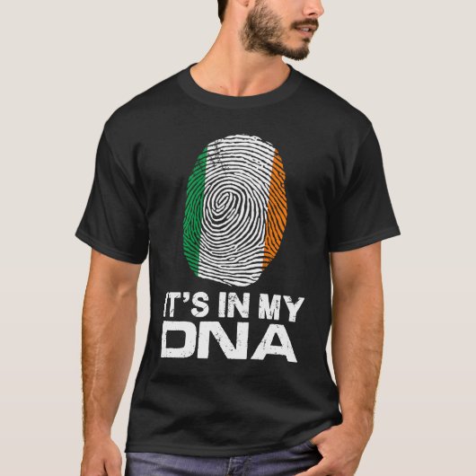 IT'S MY DNA IN Flag National Pride Fingerprint Ire T-shirt (Voorkant)
