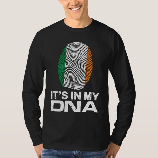 IT'S MY DNA IN Flag National Pride Fingerprint Ire T-shirt (Voorkant)
