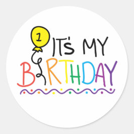it's my first birthday ronde sticker