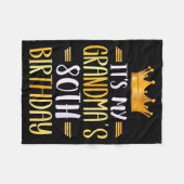 It's My Grandma's 80th Birthday Happy 80 Years Old Fleece Deken (Voorkant (Horizontaal))