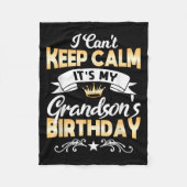 It's My Grandson's Birthday Shirt I Can't Keep Cal Fleece Deken (Voorkant)