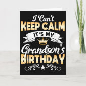 It's My Grandson's Birthday Shirt I Can't Keep Cal Kaart (Voorkant)