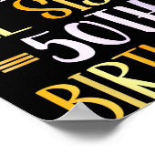 It's My Lil Sis's 50th Birthday Happy 50 Years Old Poster (Hoek)