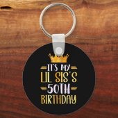 It's My Lil Sis's 50th Birthday Happy 50 Years Old Sleutelhanger (Voorkant)