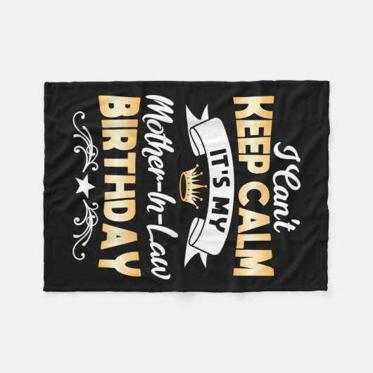 It's My Mother-in-law Birthday Shirt I Can't Keep Fleece Deken (Voorkant (Horizontaal))