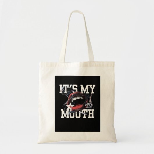 It's My Mouth" - Grappig en zelfverzekerd ontwerp Tote Bag (Voorkant)