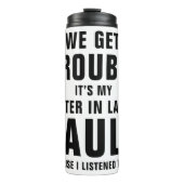 It's My Sister In Law's Fault Funny Saying Thermosbeker (Voorkant)