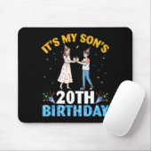 It's My Son's 20th Birthday Happy 20 Years Old Boy Muismat (Met muis)
