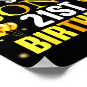 It's My Son's 21st Birthday Happy Birthday 21 Year Poster (Hoek)