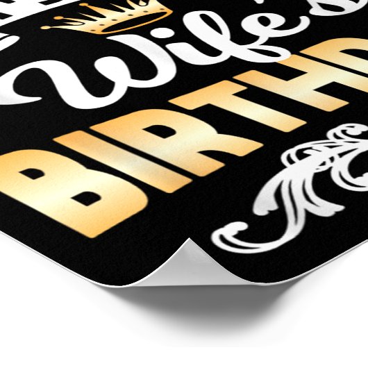 It's My Wife's Birthday Shirt I Can't Keep Calm Wi Poster (Hoek)