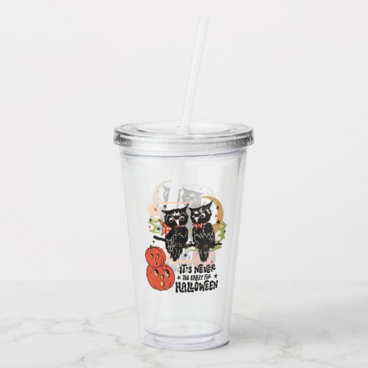 It's Never Too Early For Halloween Acryl Drinkbeker (Achterkant)