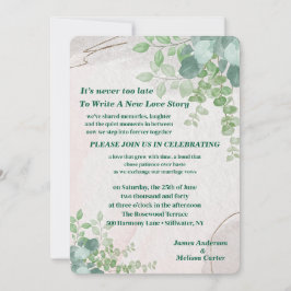 It's Never Too Late Second Wedding Invitation Kaart