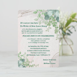 It's Never Too Late Second Wedding Invitation Kaart