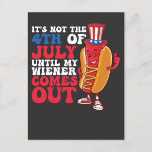 It's Not 4th of July Until My Wiener Comes Out Uitnodiging Briefkaart