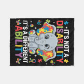 It's Not A Disability It's A Different Ability Aut Fleece Deken (Voorkant (Horizontaal))