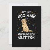 Its Not Dog Hair Its Golden Retriever Glitter Kaart (Voorkant)