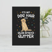 Its Not Dog Hair Its Golden Retriever Glitter Kaart (Staand voorkant)