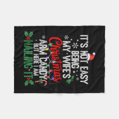 Its Not Easy Being My Wife's Arm Candy Christmas H Fleece Deken (Voorkant (Horizontaal))
