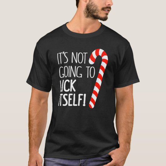 It's Not Going To Lick Itself Adult Christmas Them T-shirt (Voorkant)
