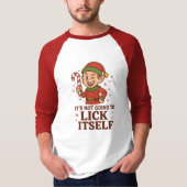 It's Not Going to Lick Itself Raglan T-Shirt (Voorkant)