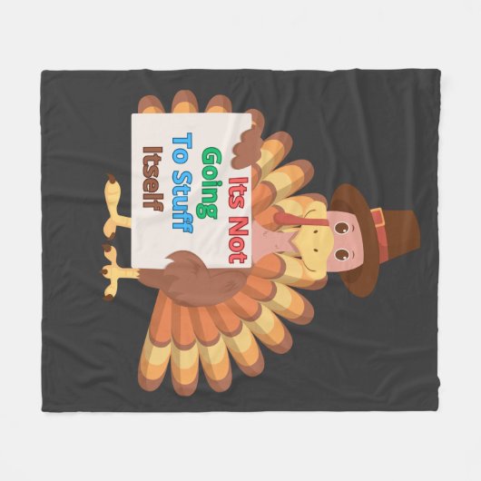 Its Not Going To Stuff Itself Fleece Deken (Voorkant (Horizontaal))