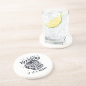 It's Not Hoarding If It's Books Book Lover Readers Zandsteen Onderzetter (Zijkant)