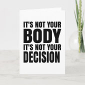 It's not your body It's not your decision Kaart (Voorkant)