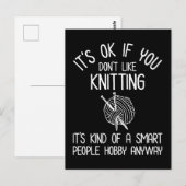 It's OK If You Don't Like Knitting Briefkaart (Voorkant / Achterkant)
