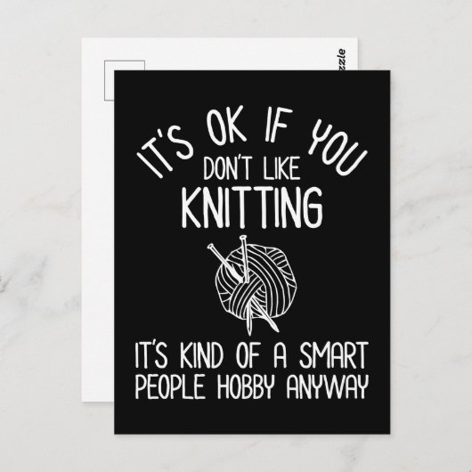 It's OK If You Don't Like Knitting Briefkaart (Voorkant / Achterkant)