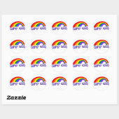 "It's ok" met regenboog Ronde Sticker (Vel)