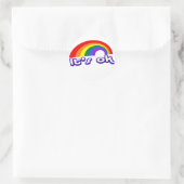 "It's ok" met regenboog Ronde Sticker (Tas)