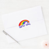 "It's ok" met regenboog Ronde Sticker (Envelop)