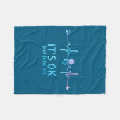 It's Ok Not To Be Ok Semicolon Suicide Prevention  Fleece Deken (Voorkant (Horizontaal))