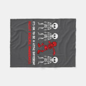 It's Ok To Be A Little Different Heart Disease Awa Fleece Deken (Voorkant (Horizontaal))