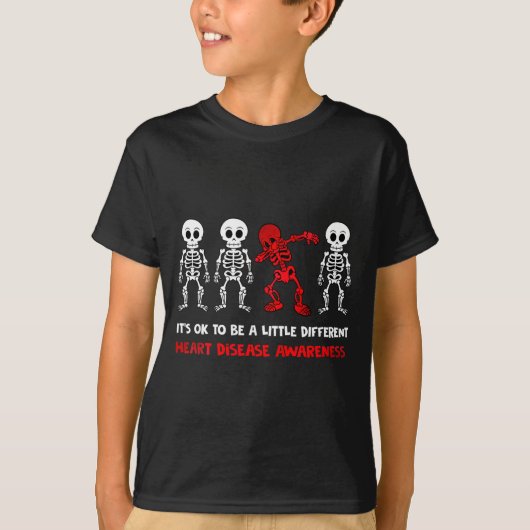 It's Ok To Be A Little Different Heart Disease Awa T-shirt (Voorkant)