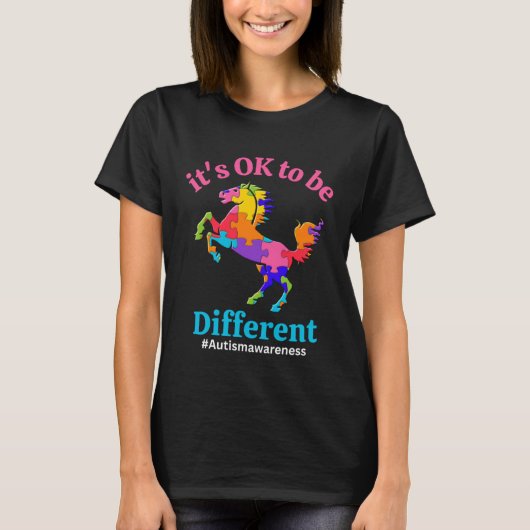 Its Ok To Be Different Autism Awareness Acceptance T-shirt (Voorkant)